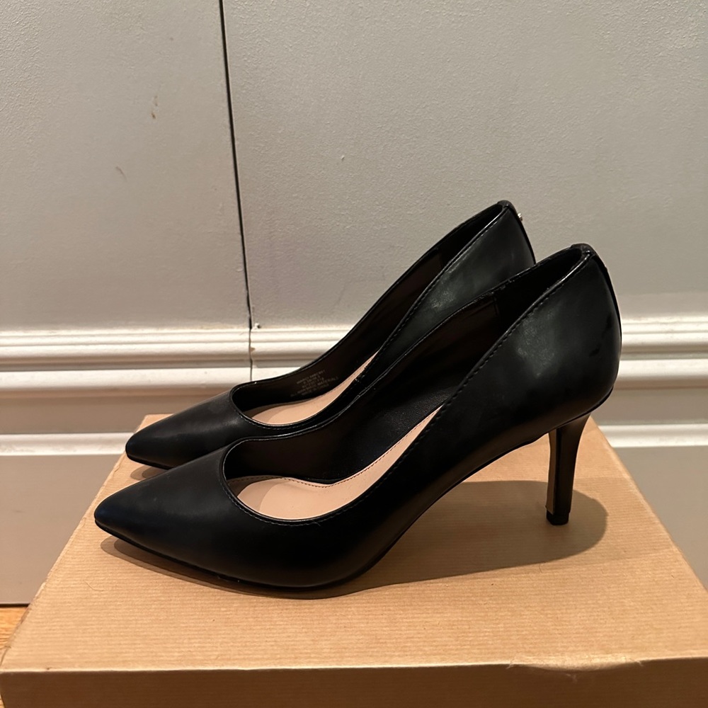 BCBG Black Leather Pumps